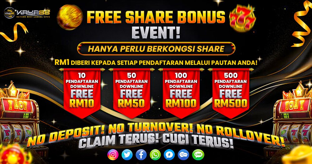 Lotto 4D Malaysia free share bonus event paying RM1 per sign-up with no deposit or turnover